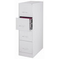 26.5 in Deep 4 Drawer Vertical Letter File Cabinet in Light Gray F1800