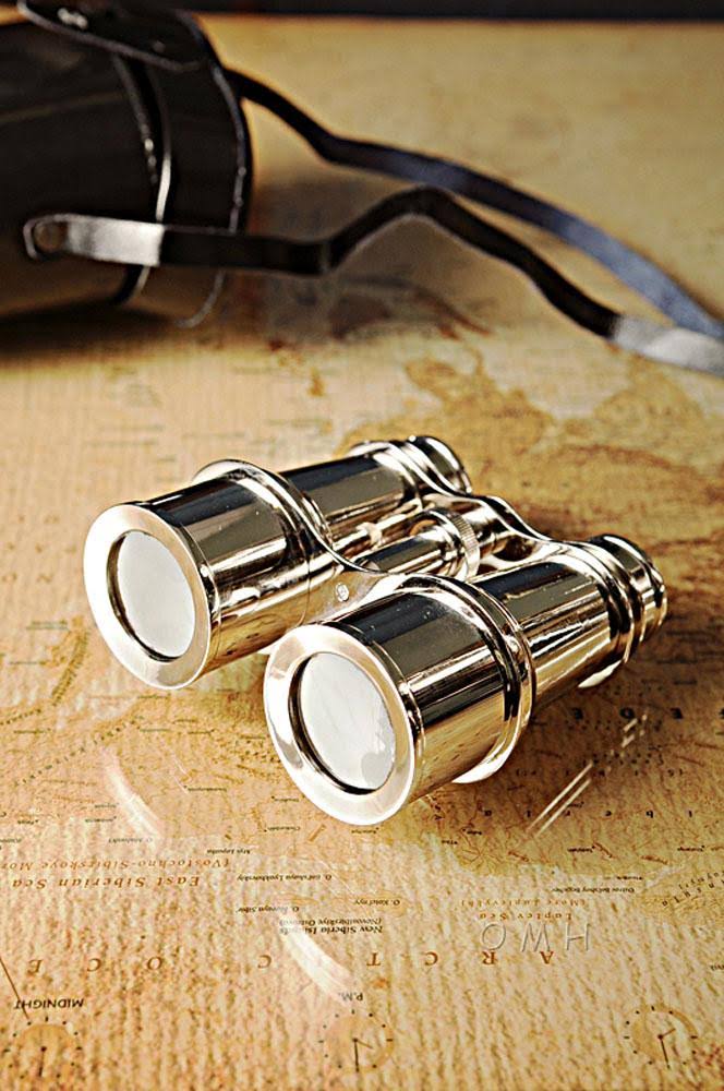 Brass Binocular with Leather Case Q650396