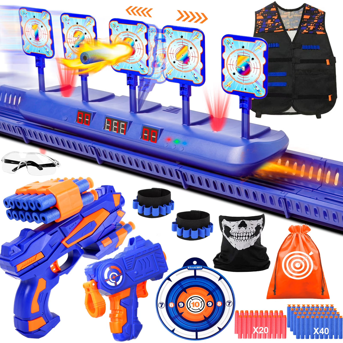 Electronic Scoring Shooting Target for Toy Guns and Foam Darts F973780