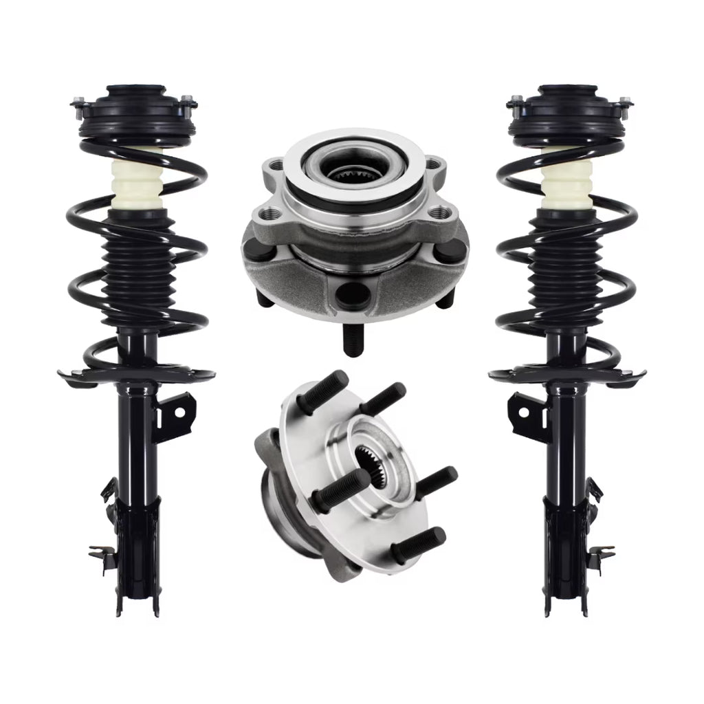 Set of 4 Strut-Coil Spring-Wheel Hub Bearing for Nissan Rogue E6679