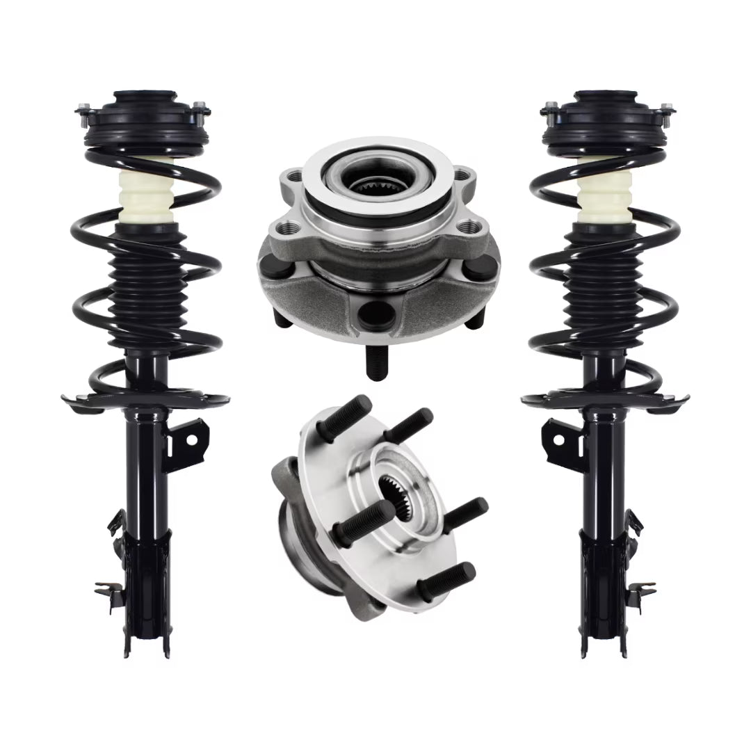 Set of 4 Strut-Coil Spring-Wheel Hub Bearing for Nissan Rogue E6679