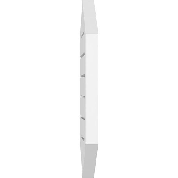 34x22W x 40x22H Vertical Peaked Surface Mount PVC Gable Vent 4/12 Pitch F444
