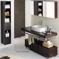 Wall-Mount Wooden Countertop with Polished Stainless Steel Brackets Natural Cherry A450