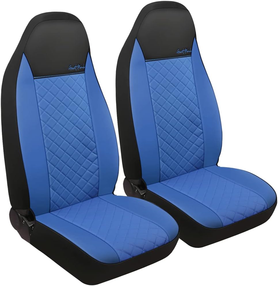 Black Faux Leather Front Seat Covers Pack of 2 Z985693
