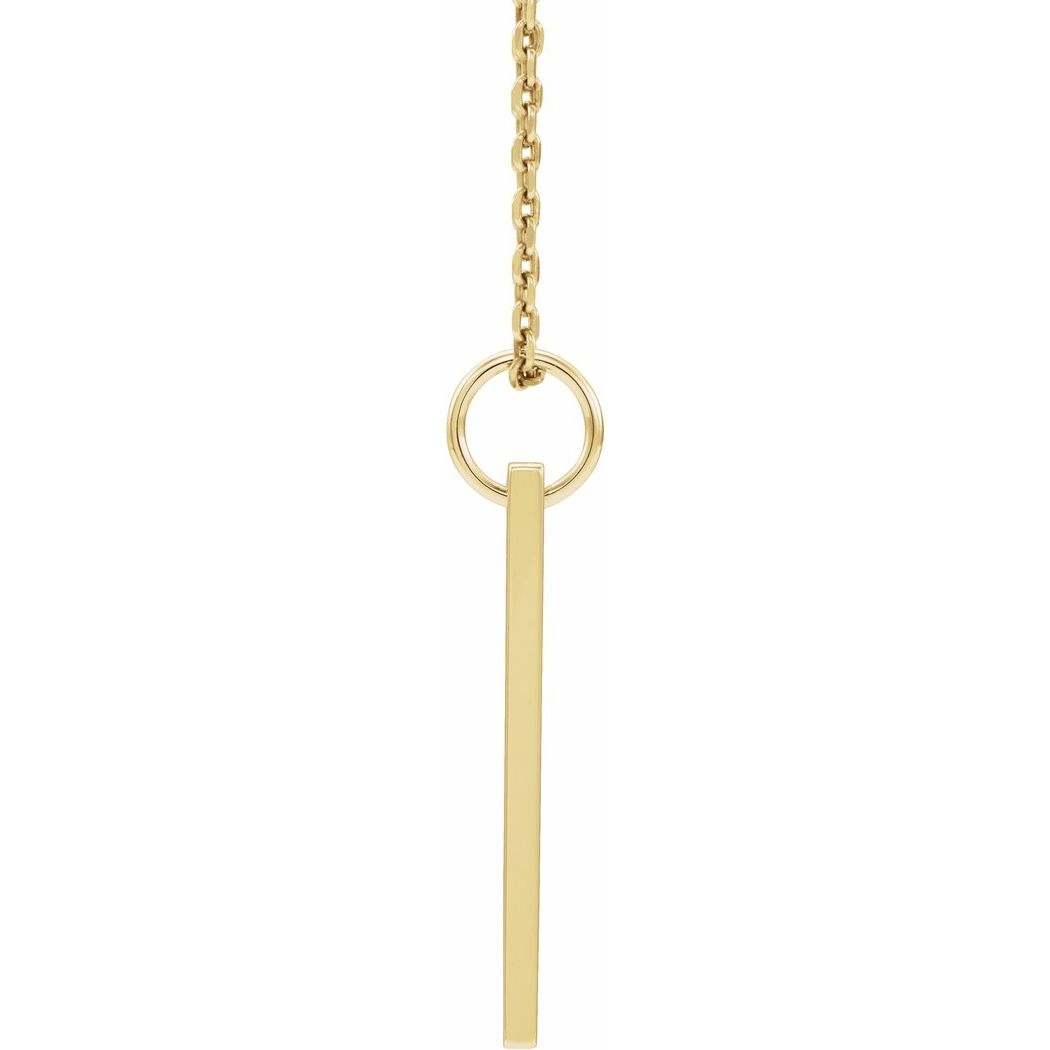 Polished .03 Carat Diamond Bar Necklace P9844