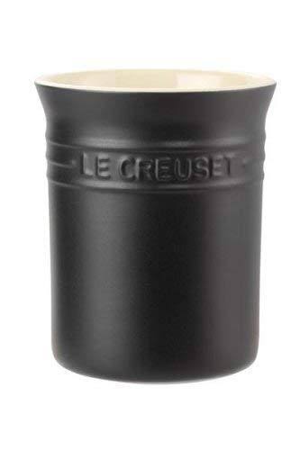 Satin Black Stoneware Utensil Jar, 1.1 L L83467