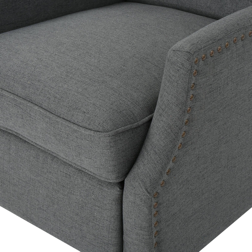 Taupe Tweed Fabric Recliner Set of 2 N37291
