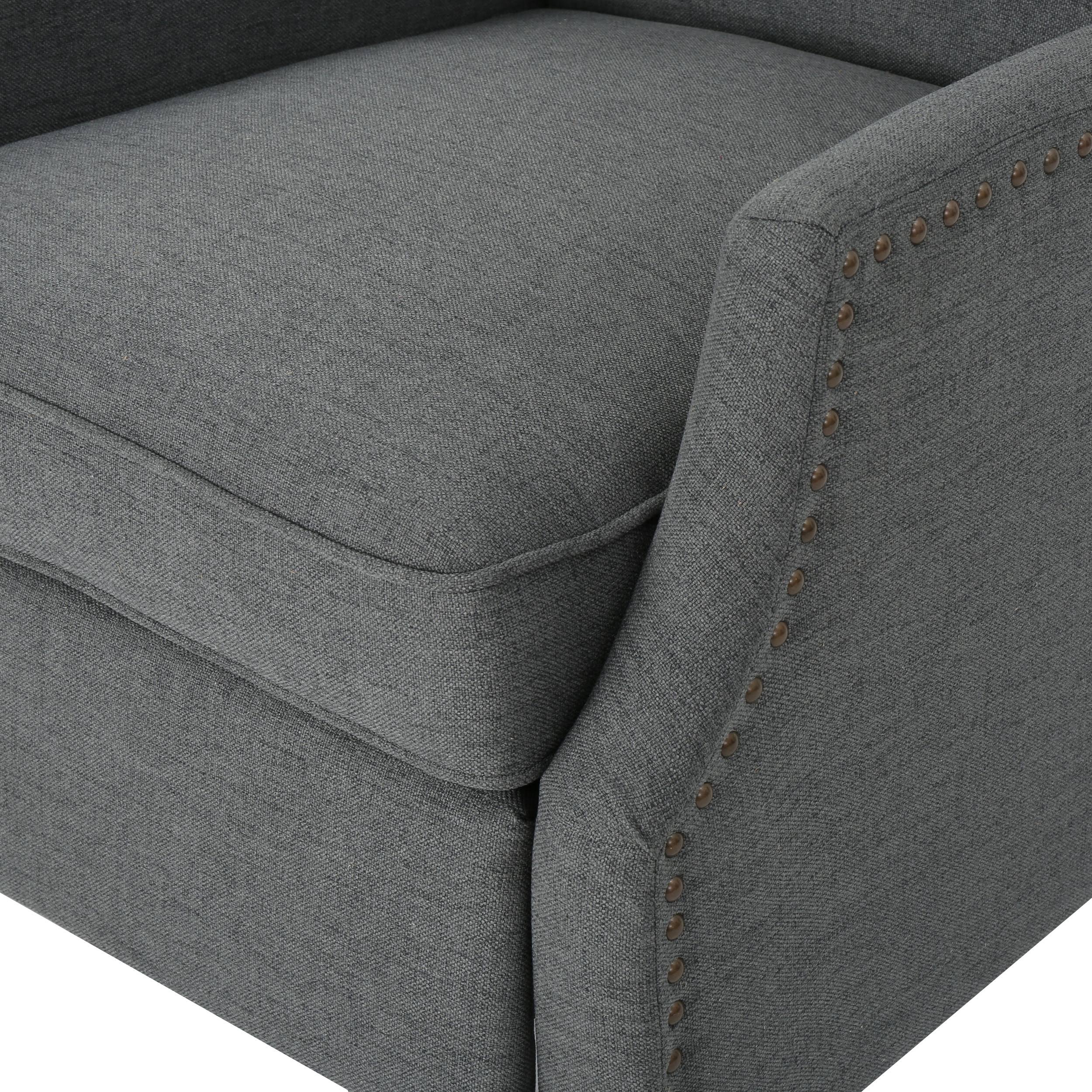 Taupe Tweed Fabric Recliner Set of 2 N37291