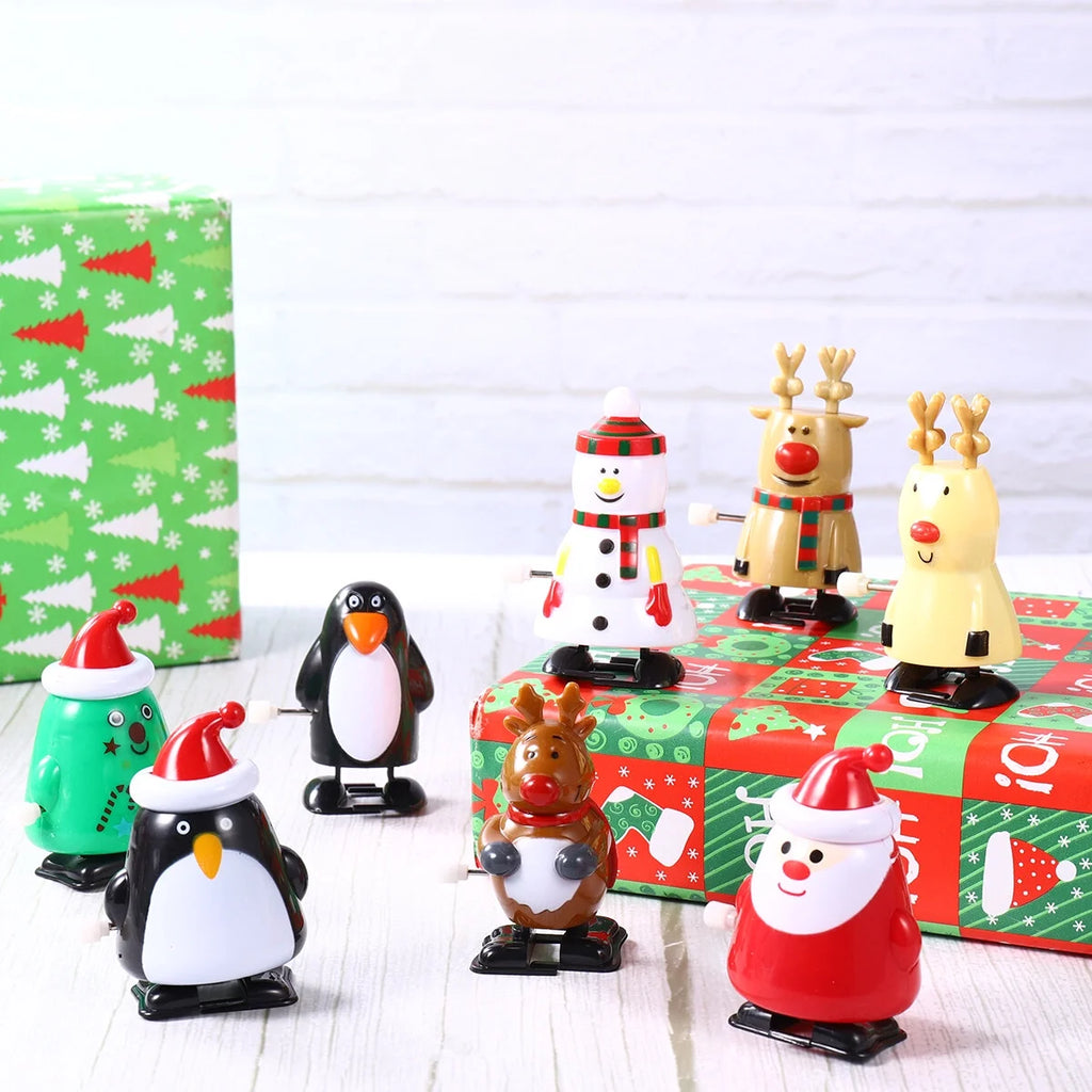 8pcs Christmas Clockwork Wind Up Toys Y545