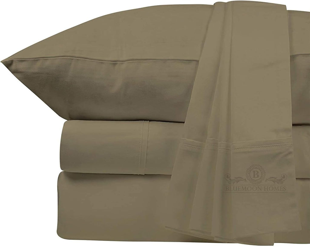 White 4-Piece Cal King Cotton Sheet Set H347