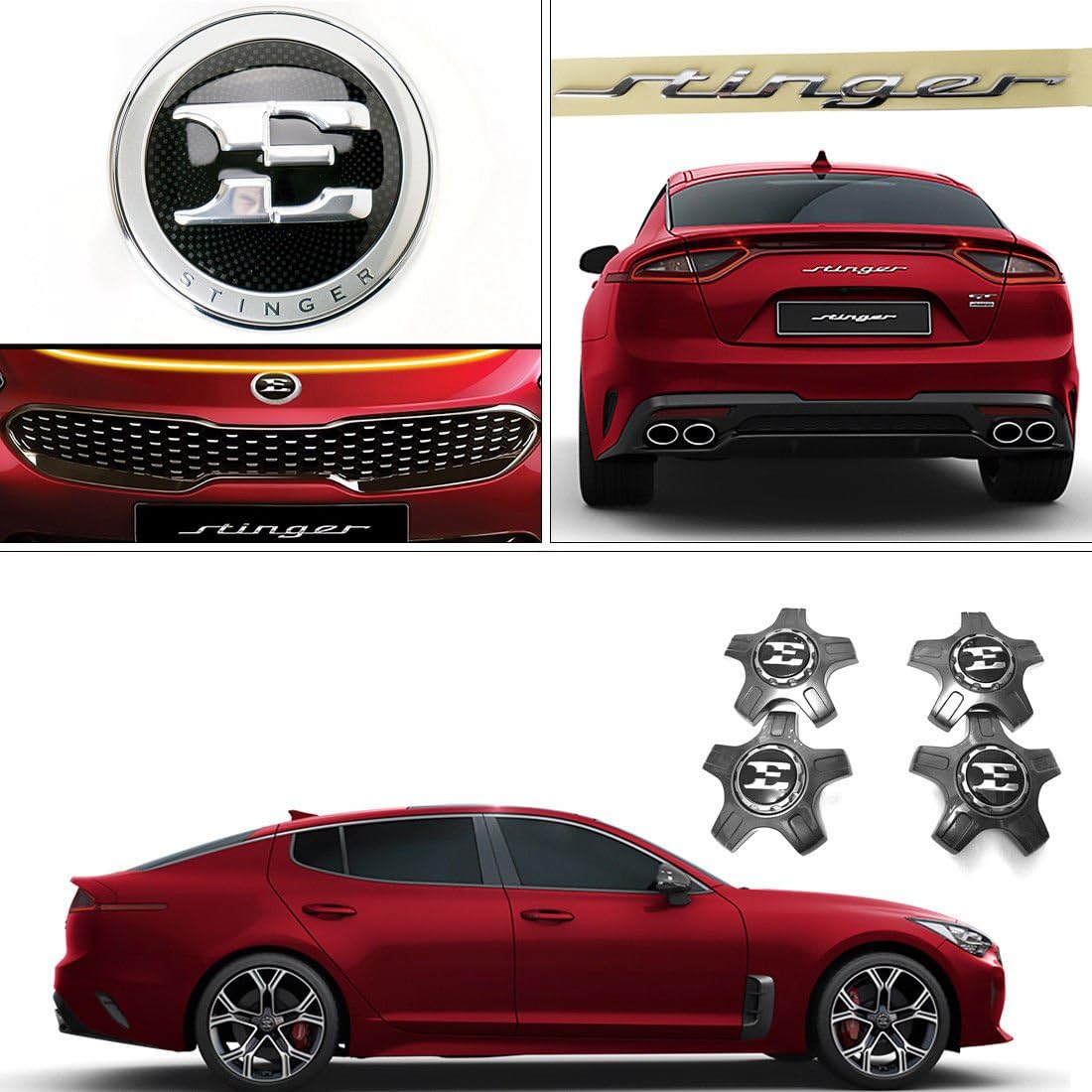 Front & Rear Emblem Center Wheel Cap Set (Total 6 pcs) G721