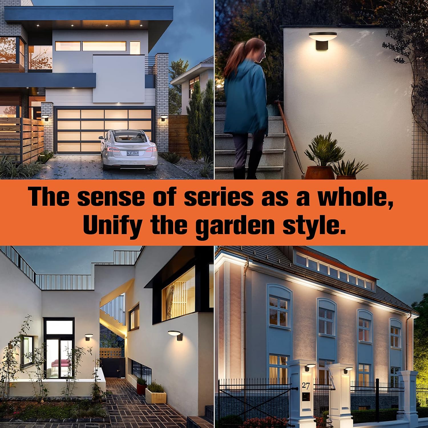 Solar Wall Light LED Outdoor Sconce Exterior Wall Lamp IP65 Waterproof P179731