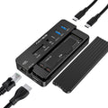 10-in-1 USB-C Docking Station with M.2 NVME and SATA SSD Enclosure HDMI 100W PD Black U70554
