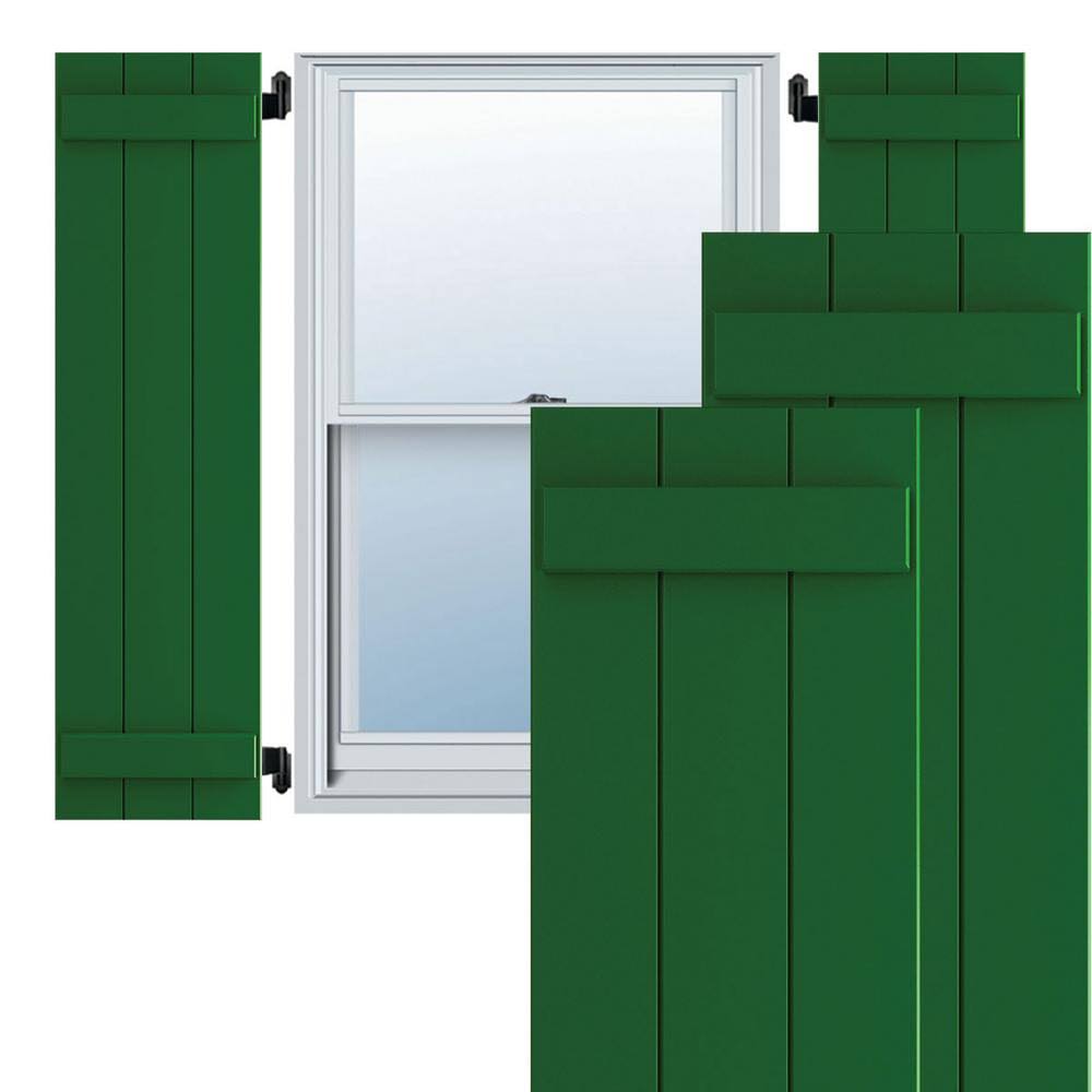 Chrome Composite Board-n-Batten Shutters, Per Pair H46333