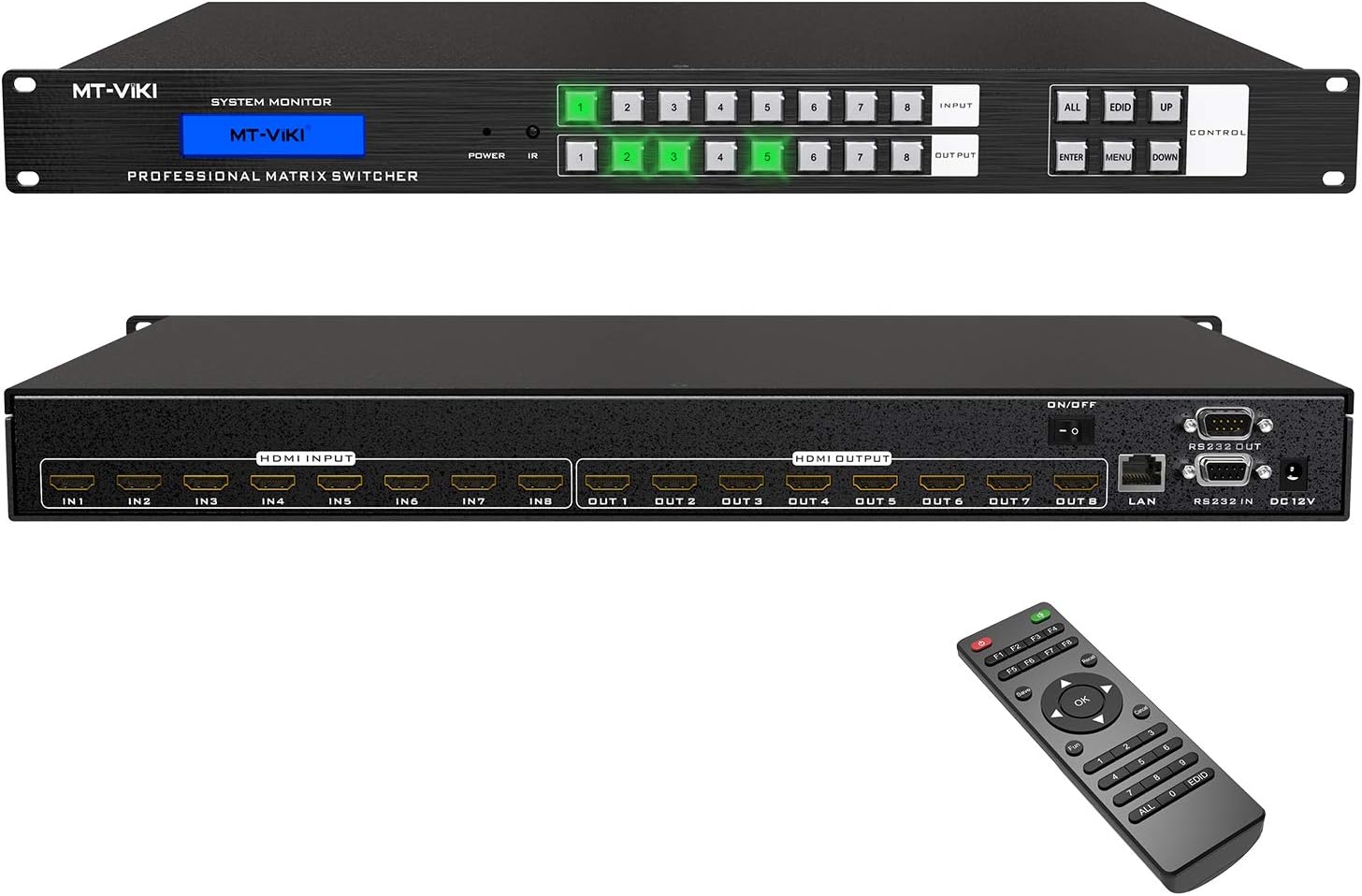 8x8 HDMI Matrix Switch 4K@30Hz with RS232 LAN Port O730