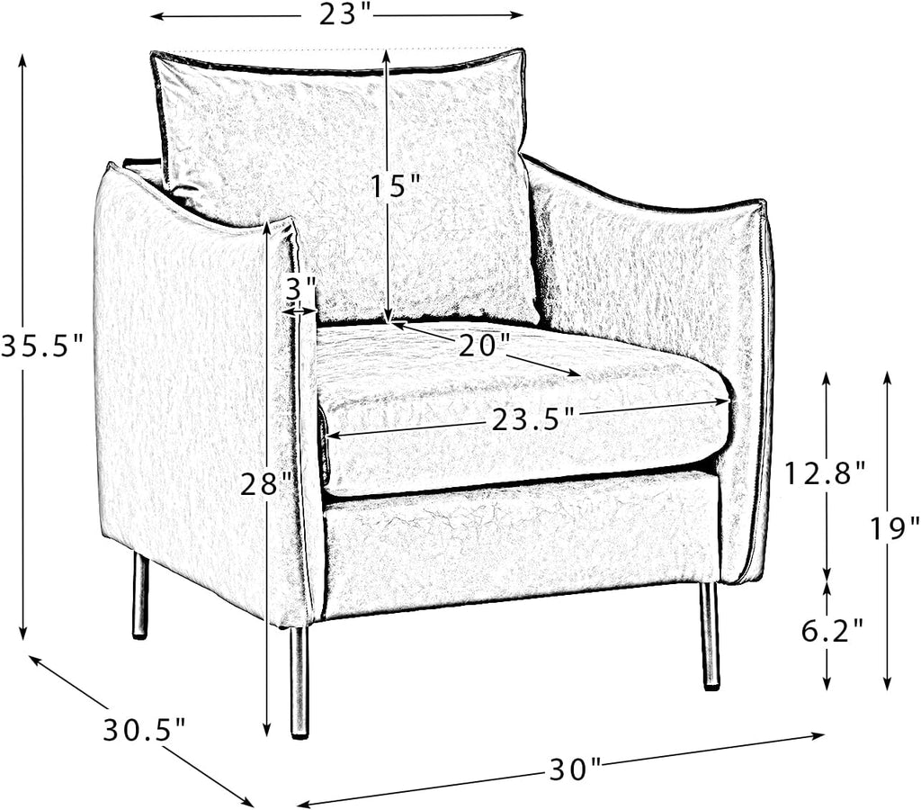 Grey Faux Leather Armchair with Moveable Cushion J785931