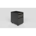 Black/Gray 2-Drawer Mobile Vertical Filing Cabinet K973