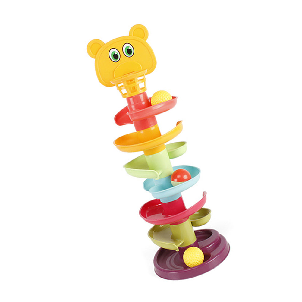 Kid Track Sliding Ball Tower Toy Stacking Toy with 3 Balls Y1165