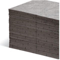 100 Piece Universal Absorbent Mat Pads, 20" x 15", Gray, Pack of 2 W870367