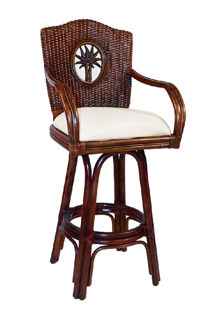 Indoor Swivel Rattan Counterstool F252