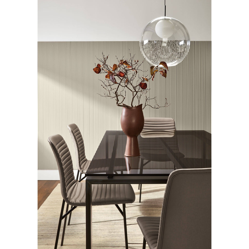 Modern Cato Side Chair in Grey with Chrome Frame N3655
