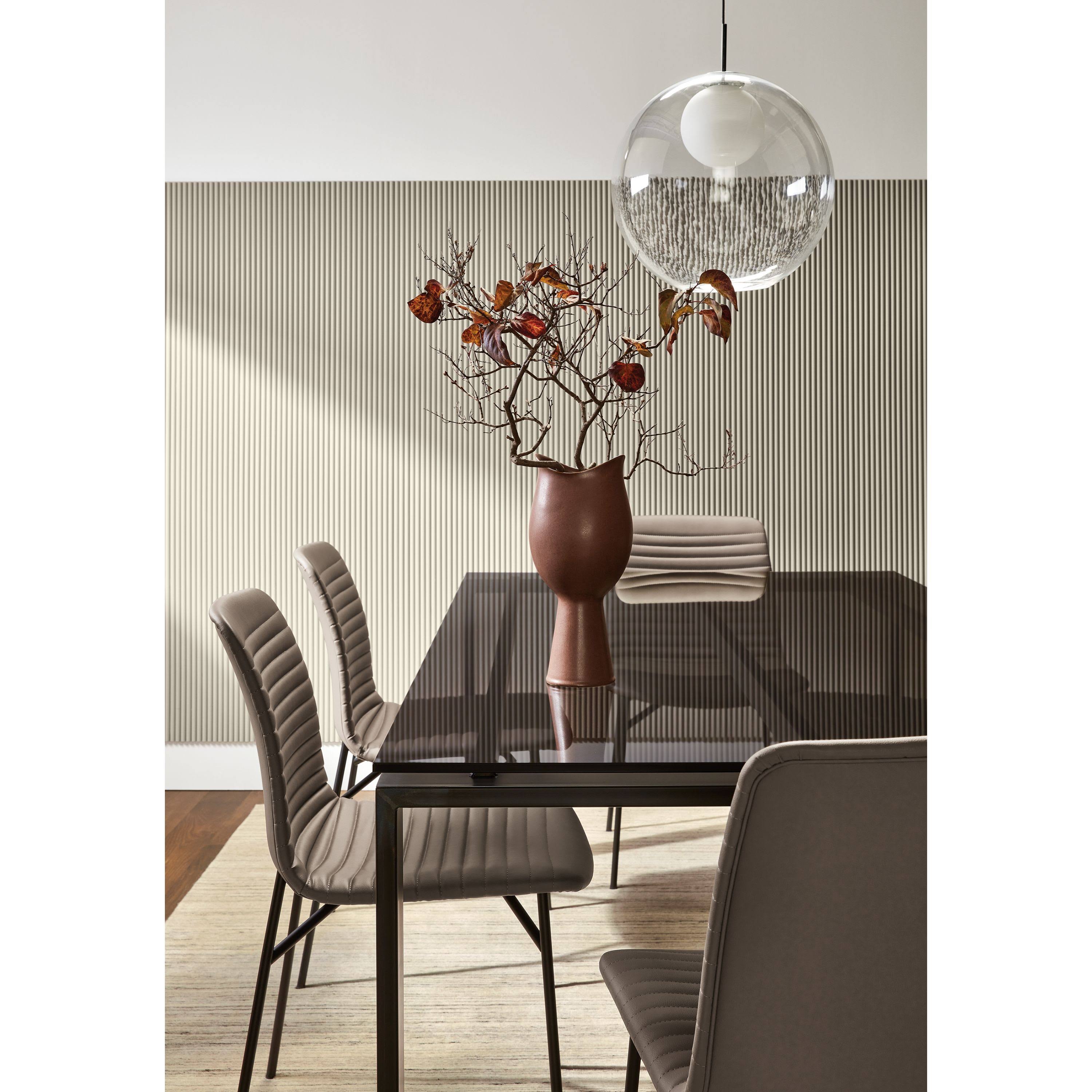 Modern Cato Side Chair in Grey with Chrome Frame N3655