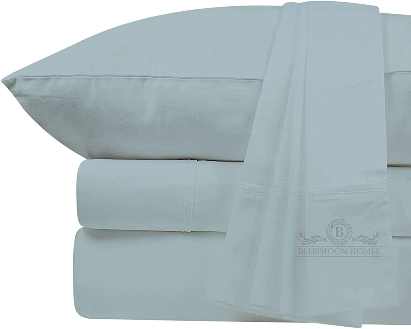 White 4-Piece Cal King Cotton Sheet Set H347