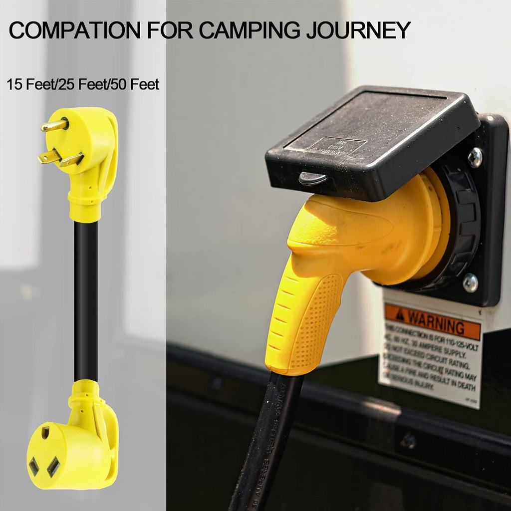 30 Amp RV Extension Cord 50 Feet Yellow R207394