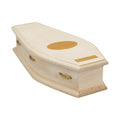 Miniature Coffin Wood Doll House Decoration L17154