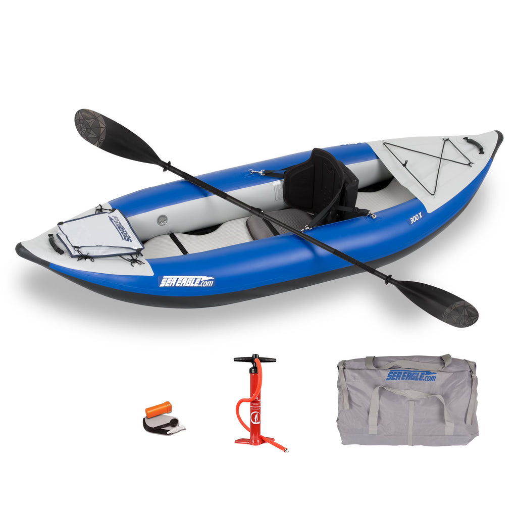 Inflatable Kayak with Paddle, Seat, SUP Pump J268
