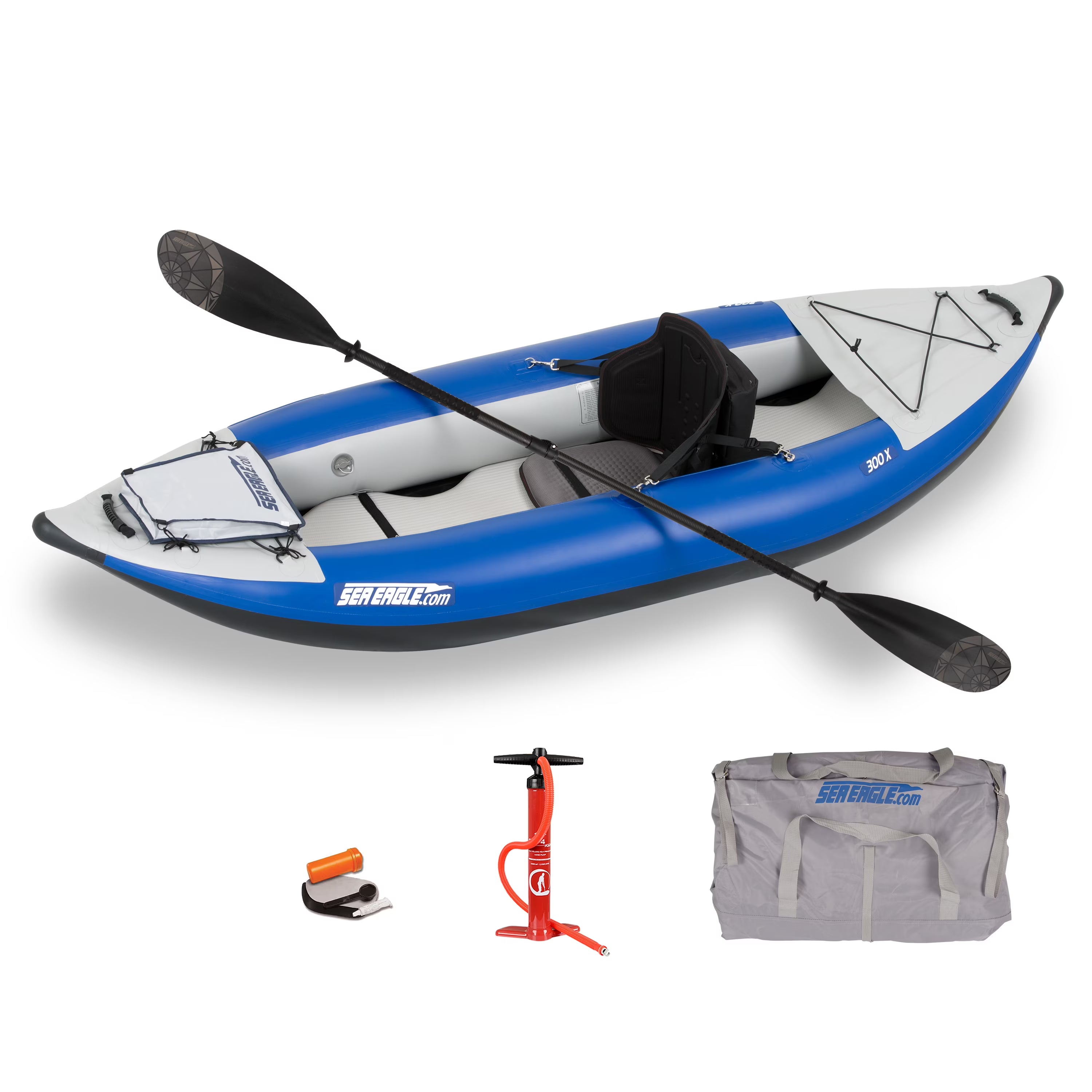 Inflatable Kayak with Paddle, Seat, SUP Pump J268