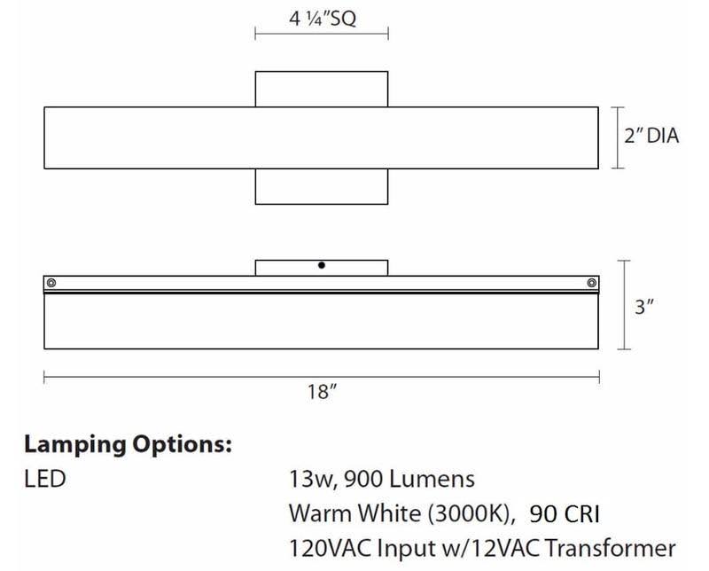 Satin Nickel LED Bath Bar U856
