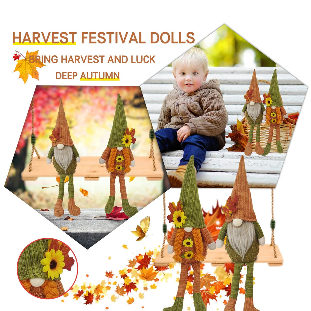 2PCS Sunflower Gnome Doll Home Decor S7118
