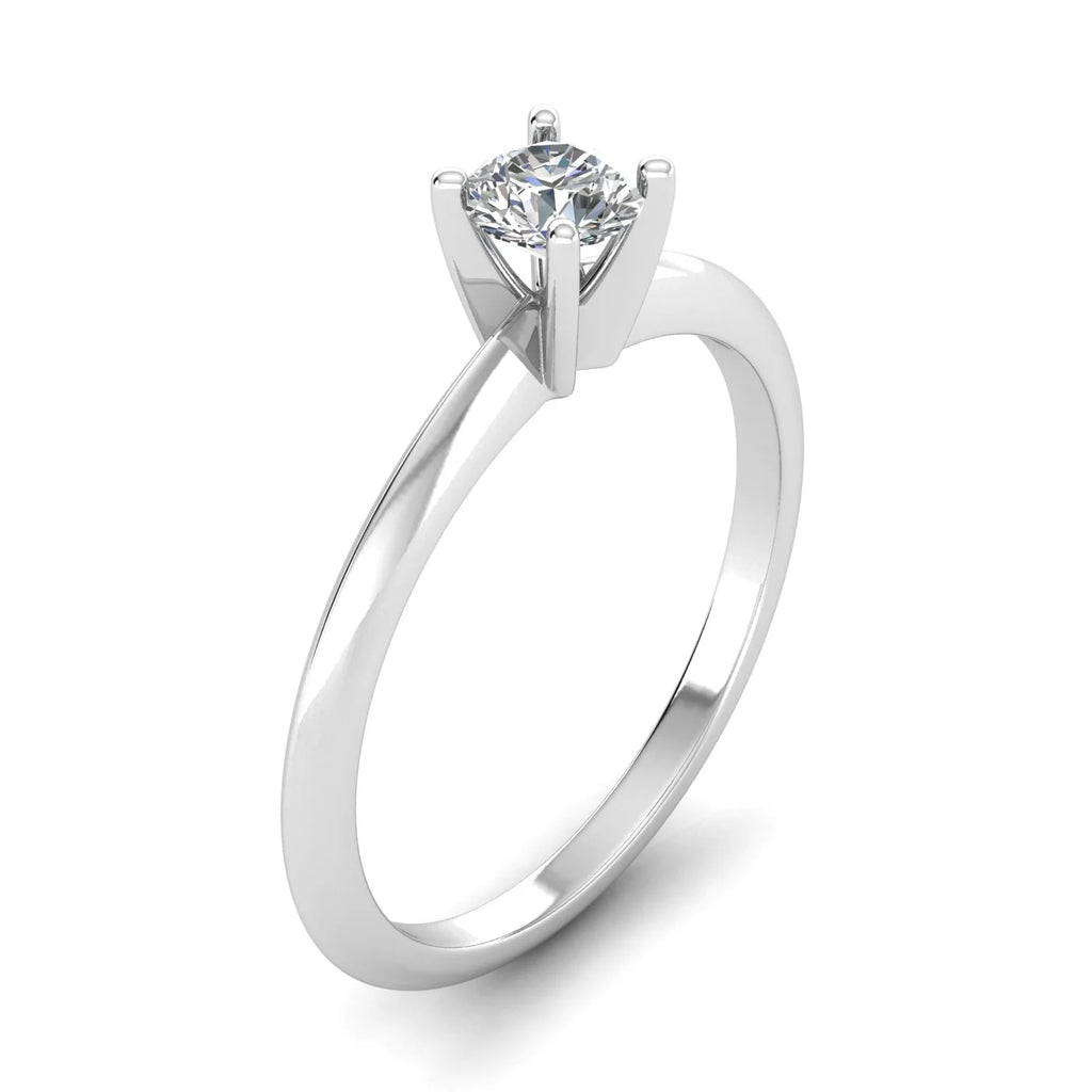14k White Gold Diamond Solitaire Engagement Ring U594452