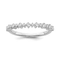 10K White Gold Diamond Band Ring Size 7 L708