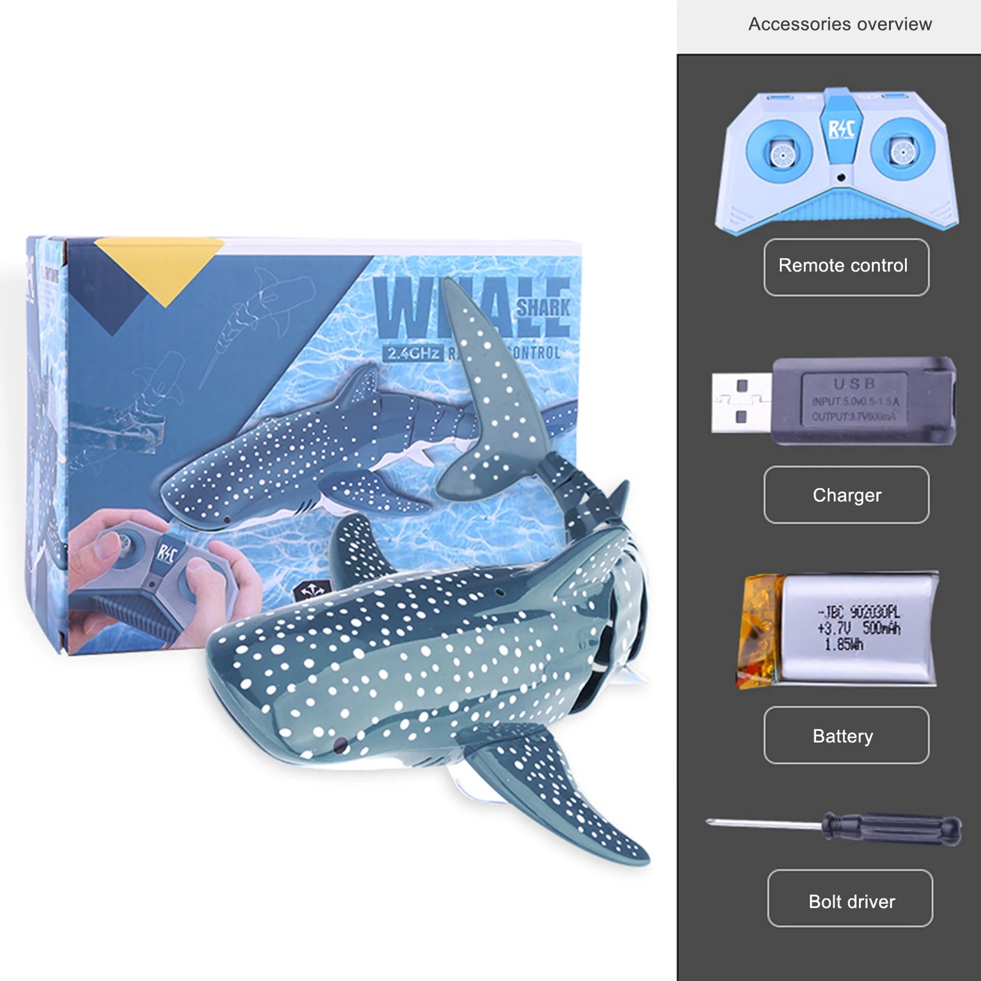 Remote Control Whale Toy Propeller Driven Three-speed R735628