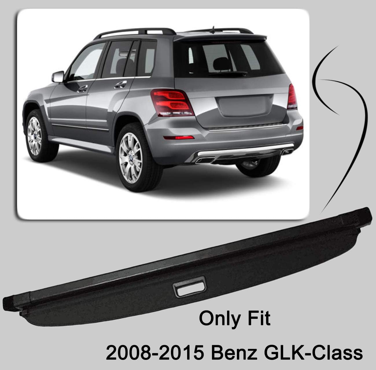 Retractable Cargo Cover Trunk Shade for Mercedes Benz GLK-Class K248