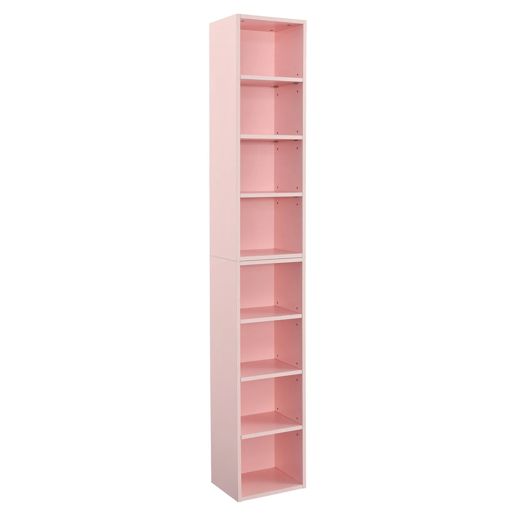 8-Tier Media Tower Rack with Adjustable Shelves I661