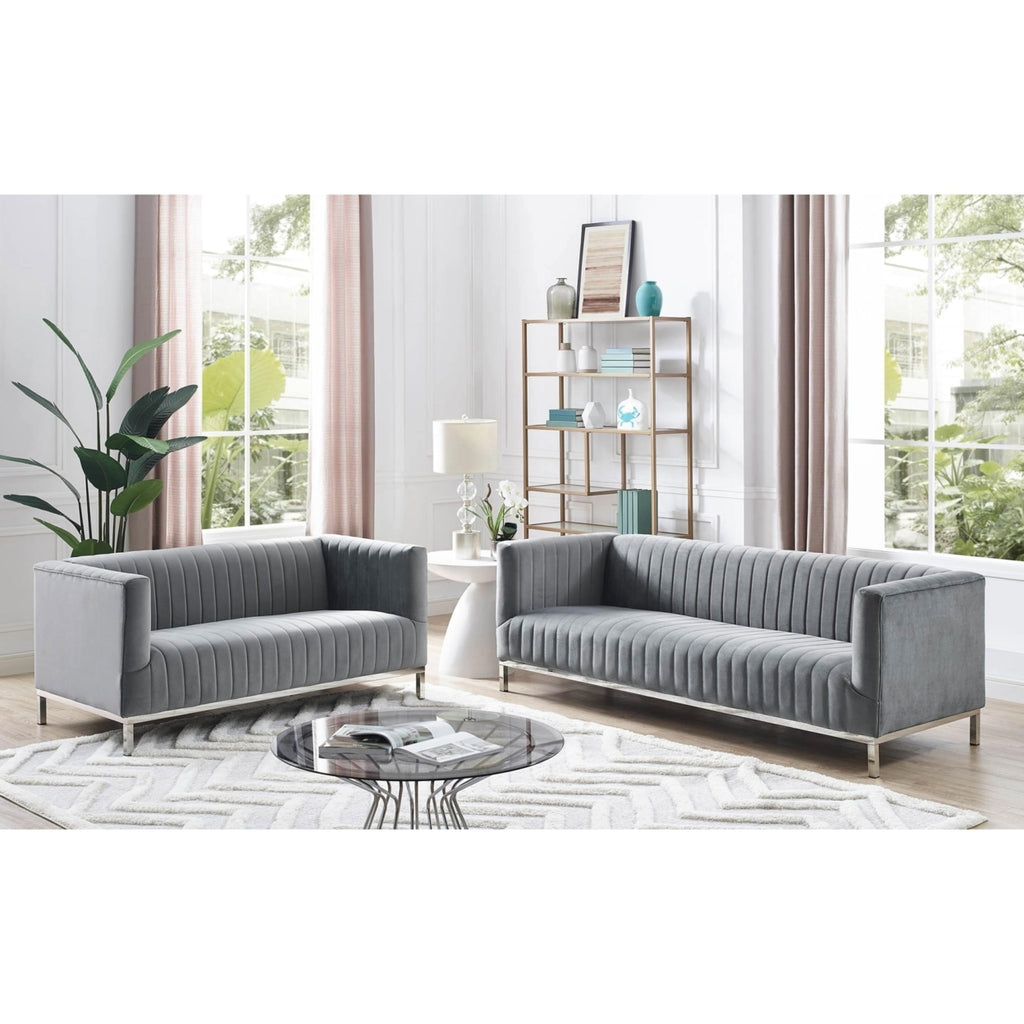Velvet Tuxedo Sofa L692993