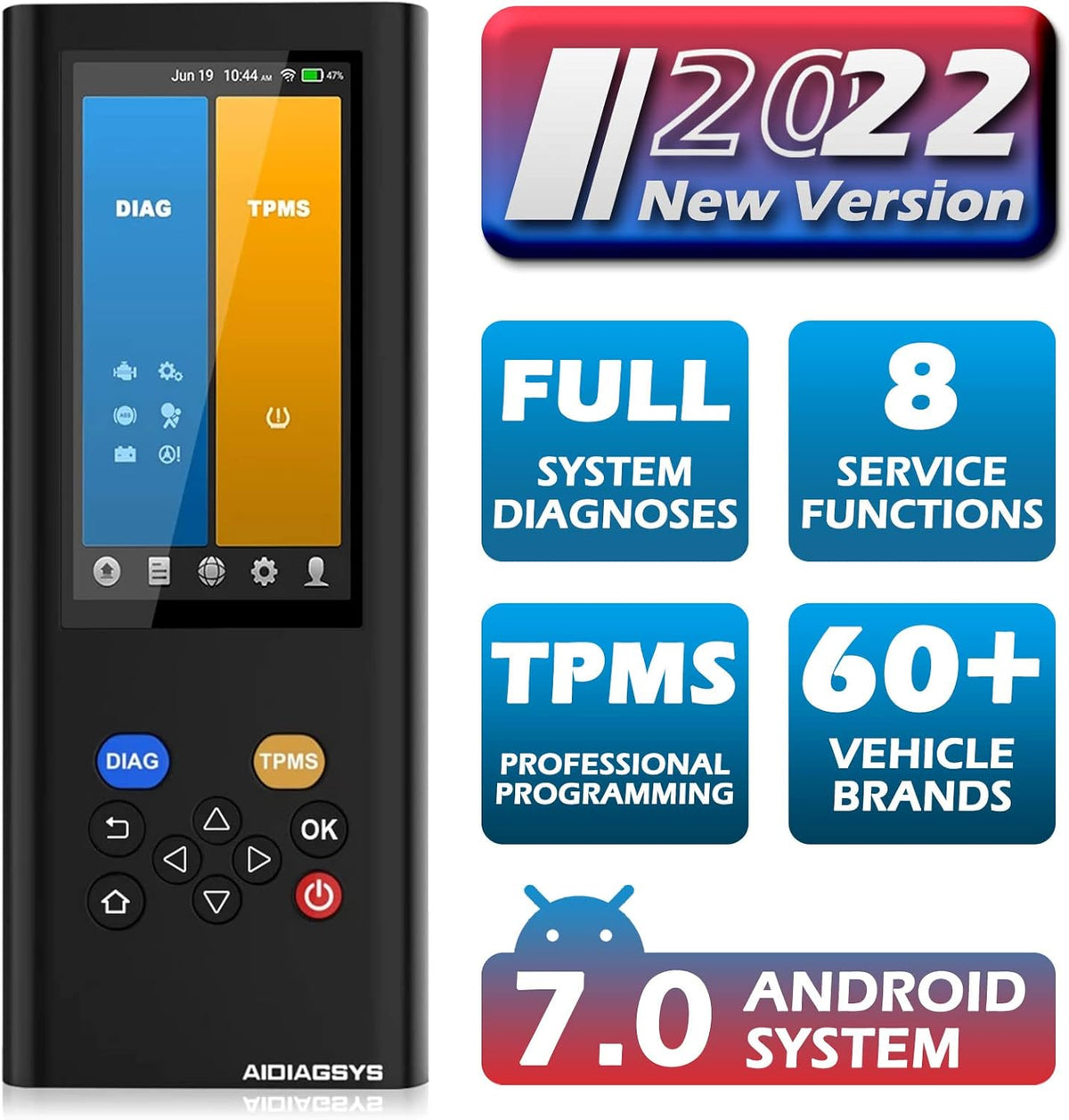 OBD2 Scanner with TPMS Programming Full System Diagnostic Scan Tool D935183