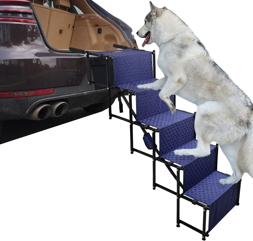 Grey Folding Pet Stairs Ramp with Waterproof Surface C52016