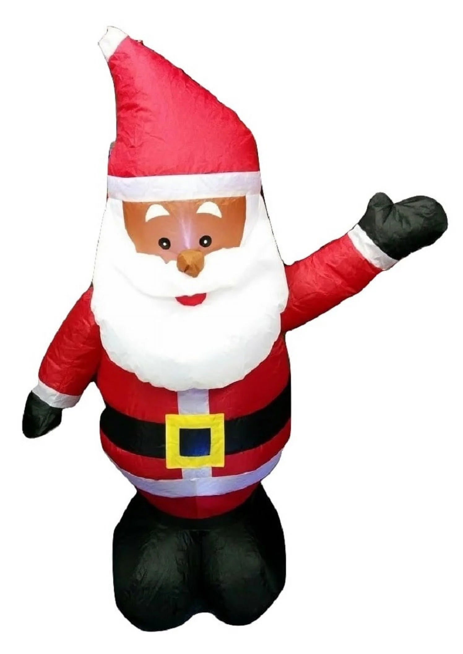 Black African American Santa Claus 4' Inflatable Christmas Yard Decor H51013