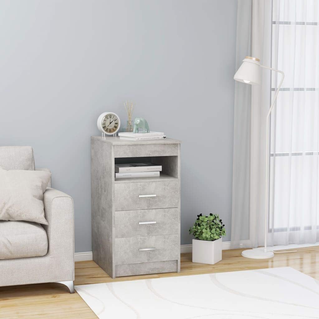 3 Drawer Nightstand with Storage Shelf M376608