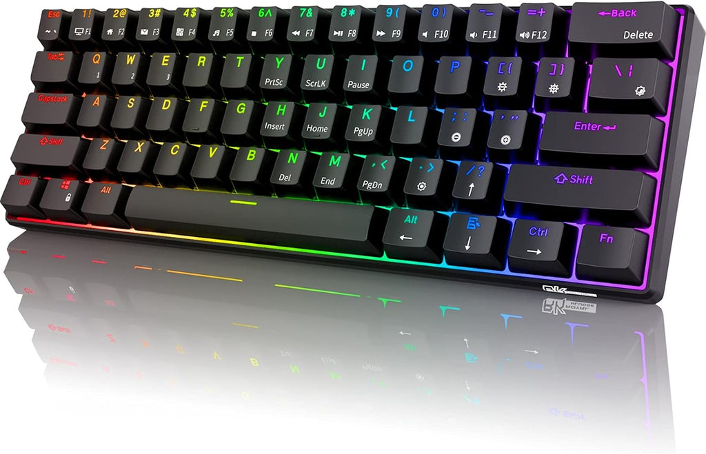 61 Keys 60% Mechanical Keyboard with Brown Switch T3445