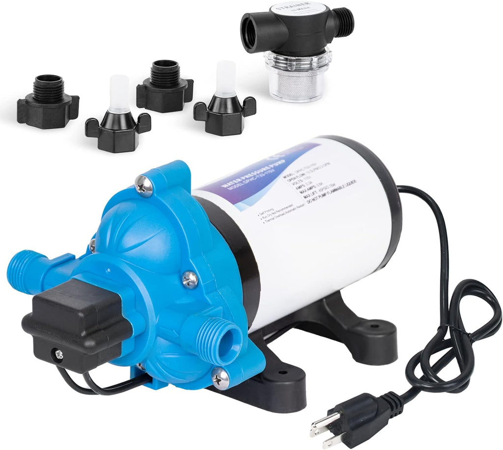 110V AC Water Pressure Pump 5.0GPM 55PSI Self Priming RV Water Pump X312