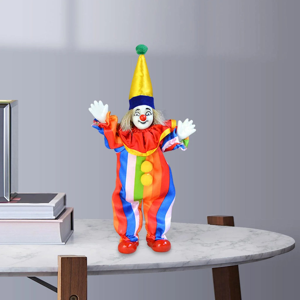 Porcelain Clown Doll with Movable Joints V4975