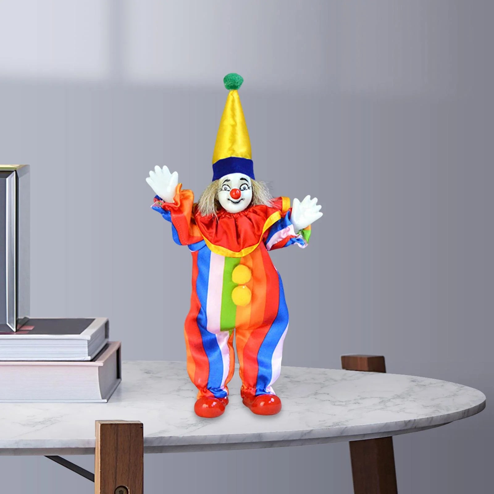 Porcelain Clown Doll with Movable Joints V4975