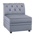 Gray Velvet Armless Chair T317897
