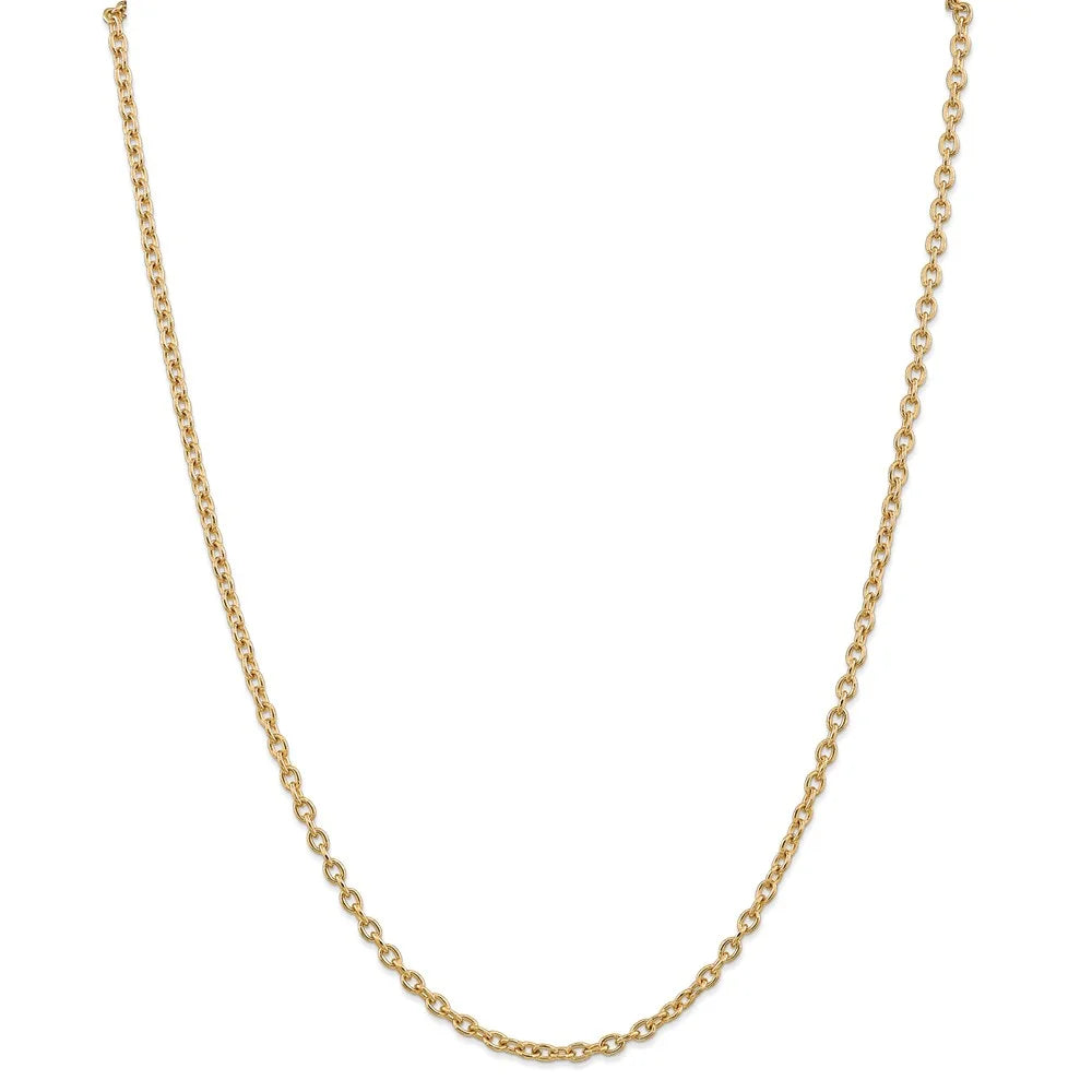 14kt Yellow Gold 24 inch Cable Chain with Lobster Clasp B680