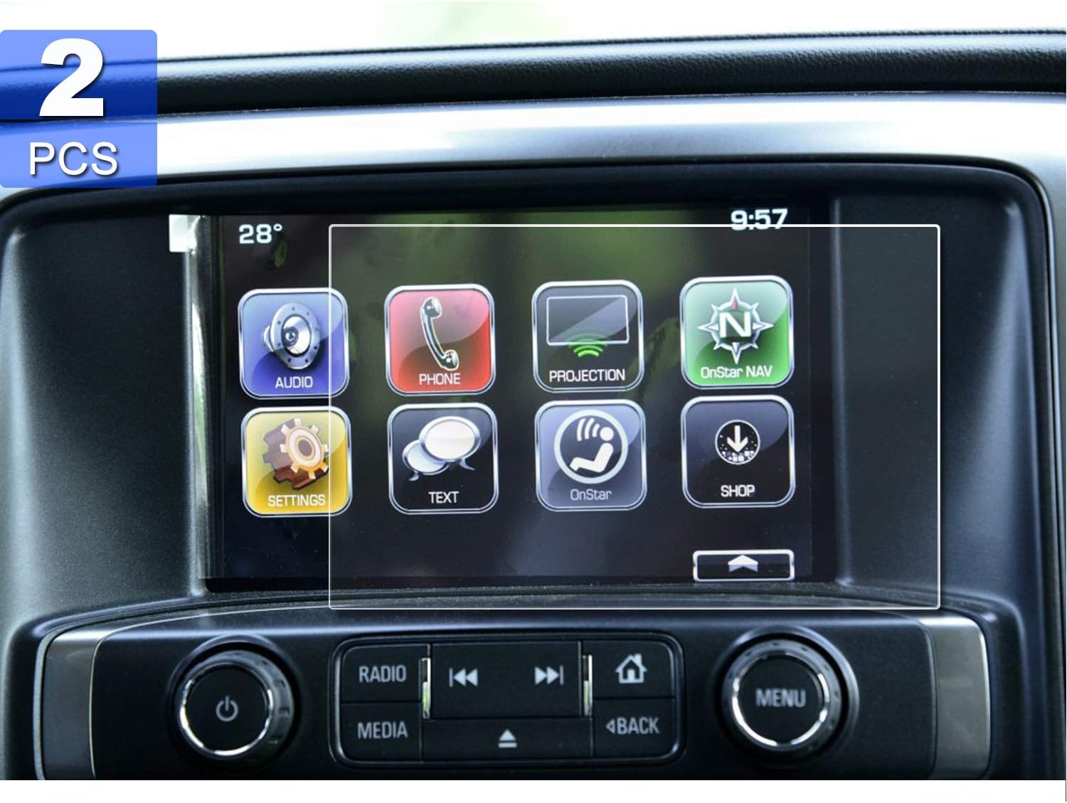 8 Inch Tempered Glass Screen Protector for Silverado MyLink Navigation B108709